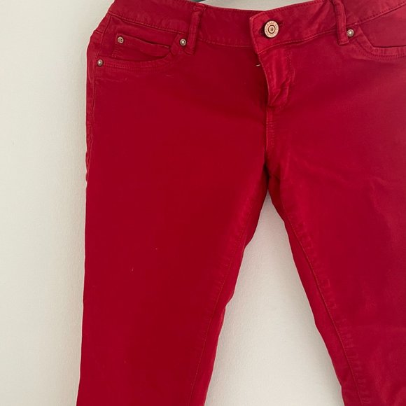 🌸 Women's Garage Denim Stretchy Red Jeans, SIZE 9 - Picture 2 of 4